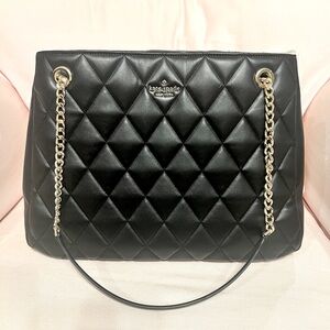 Kate Spade Carey Quilted Leather Black Shoulder Purse